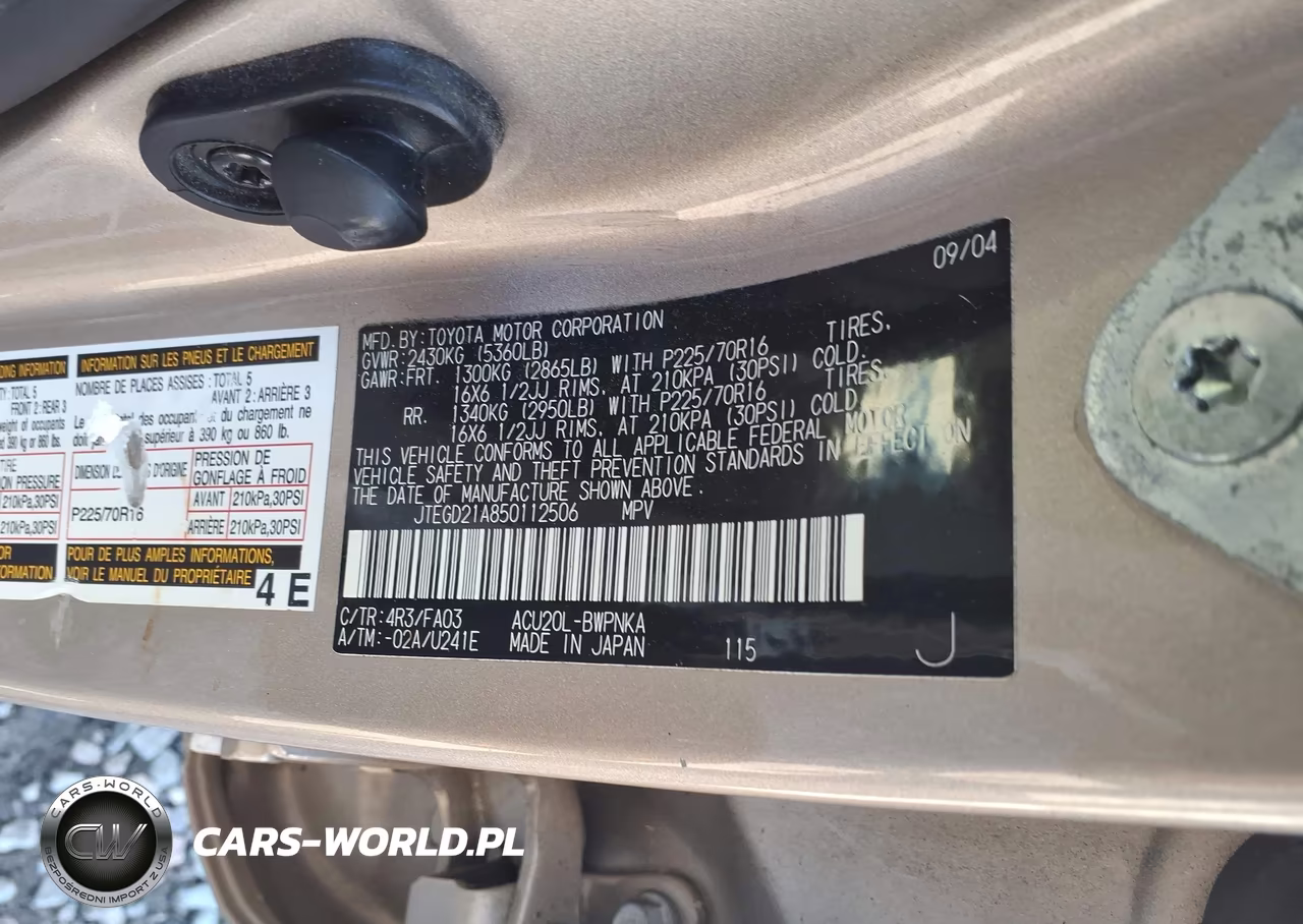 2005 Toyota Highlander VIN:JTEGD21A850112506 - 9
