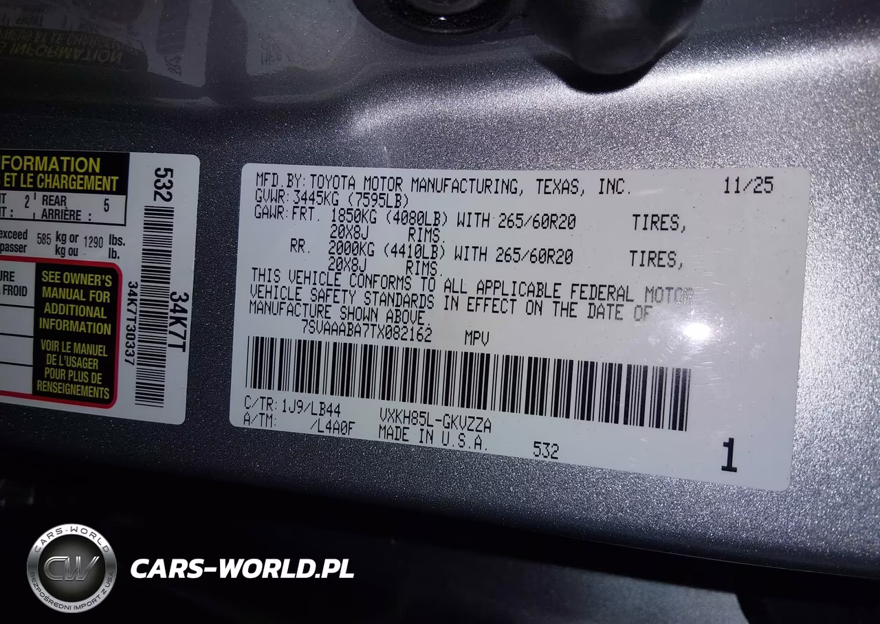 2026 Toyota Sequoia 1794 Edition VIN:7SVAAABA7TX082162 - 9