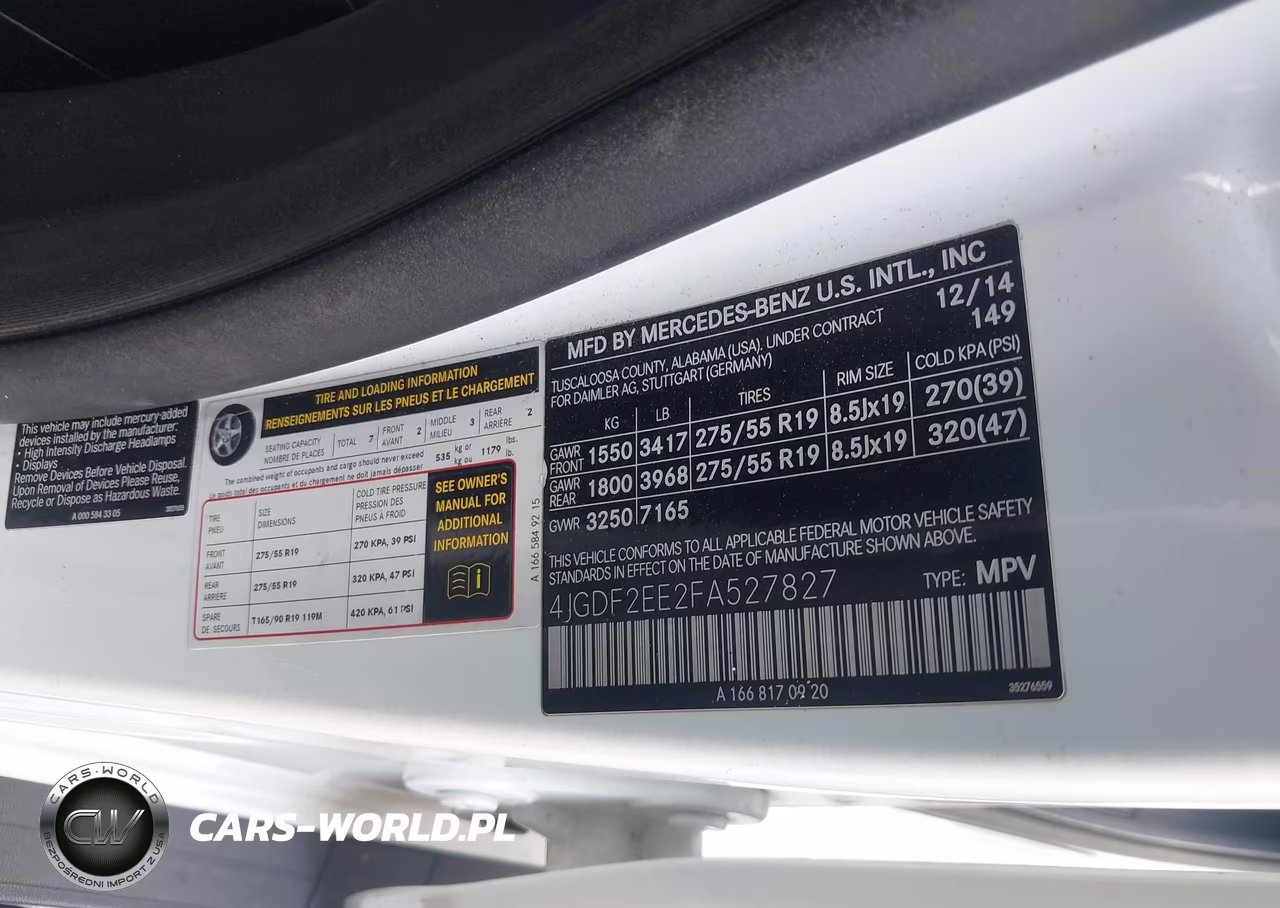 2015 Mercedes-Benz Gl 350 Bluetec 4Matic VIN:4JGDF2EE2FA527827 - 9
