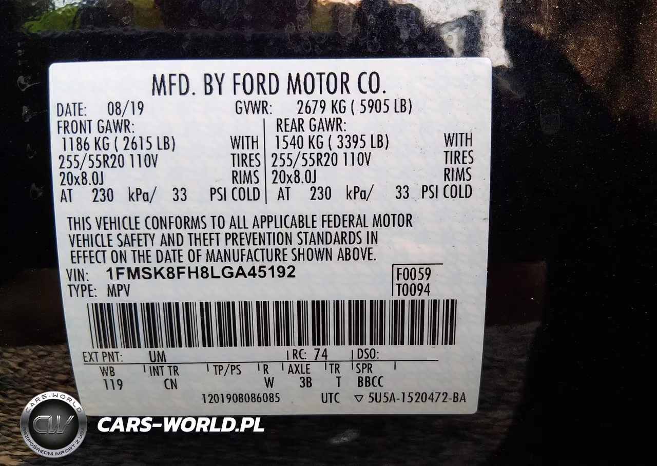 2020 Ford Explorer Limited VIN:1FMSK8FH8LGA45192 - 9