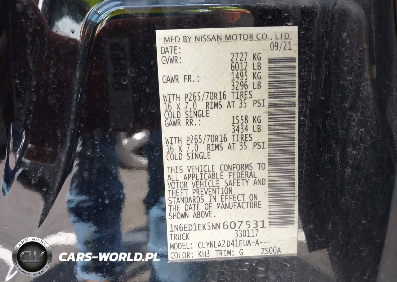 2022 Nissan Frontier S 4X4 VIN:1N6ED1EK5NN607531 - 9