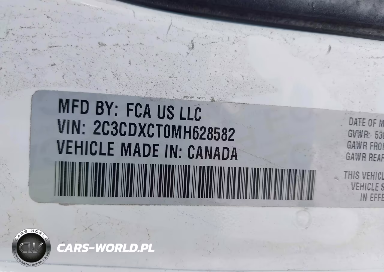 2021 Dodge Charger R-T Rwd VIN:2C3CDXCT0MH628582 - 9