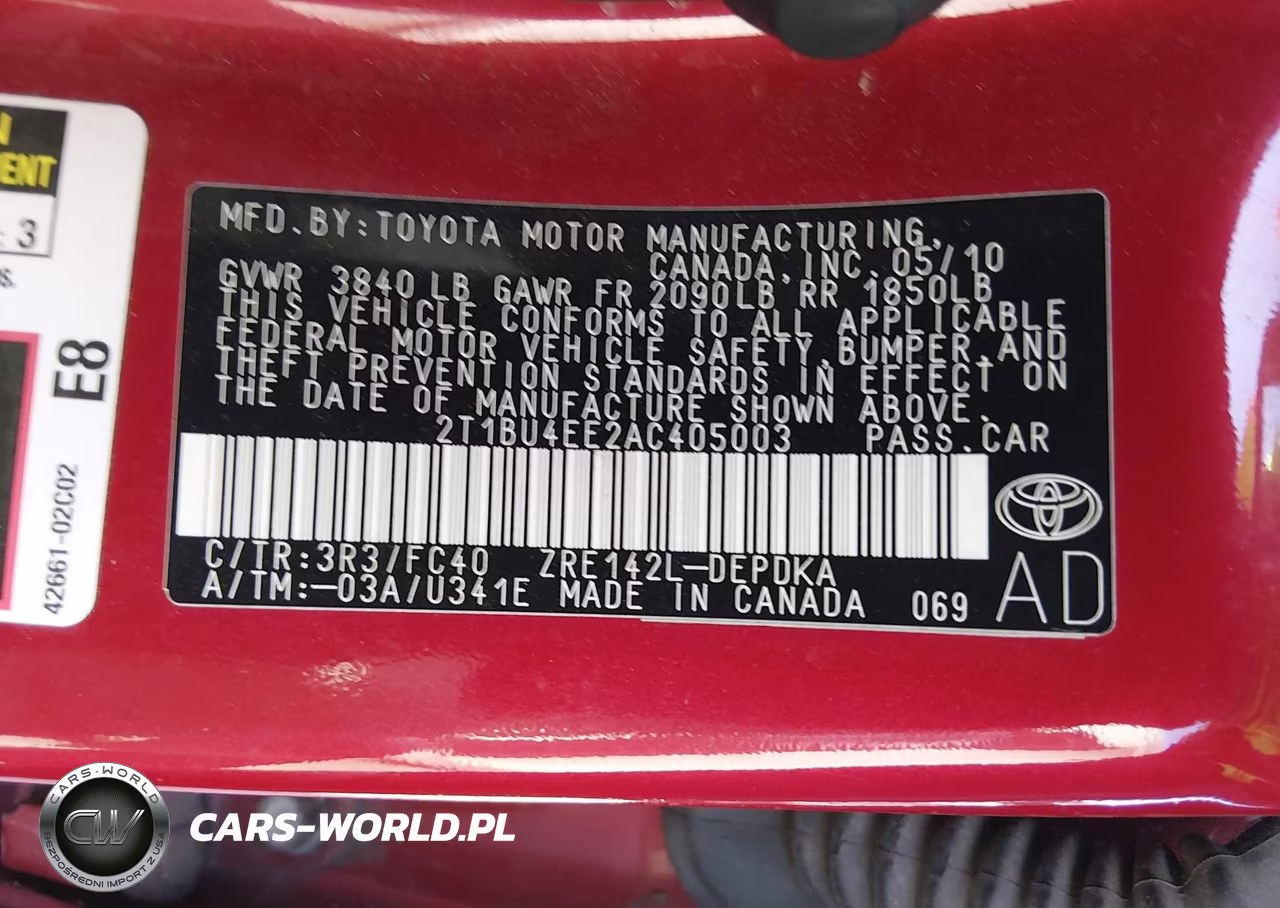 2010 Toyota Corolla Le VIN:2T1BU4EE2AC405003 - 9