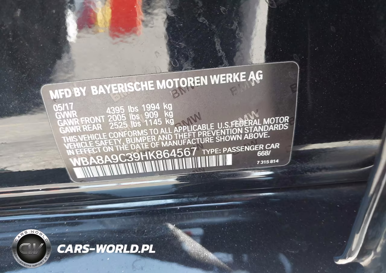 2017 BMW 320I VIN:WBA8A9C39HK864567 - 9