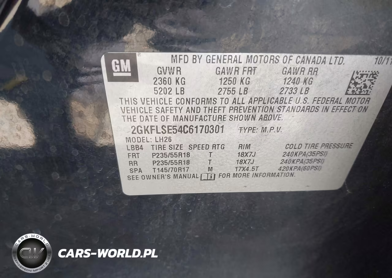 2012 GMC Terrain Sle-2 VIN:2GKFLSE54C6170301 - 9