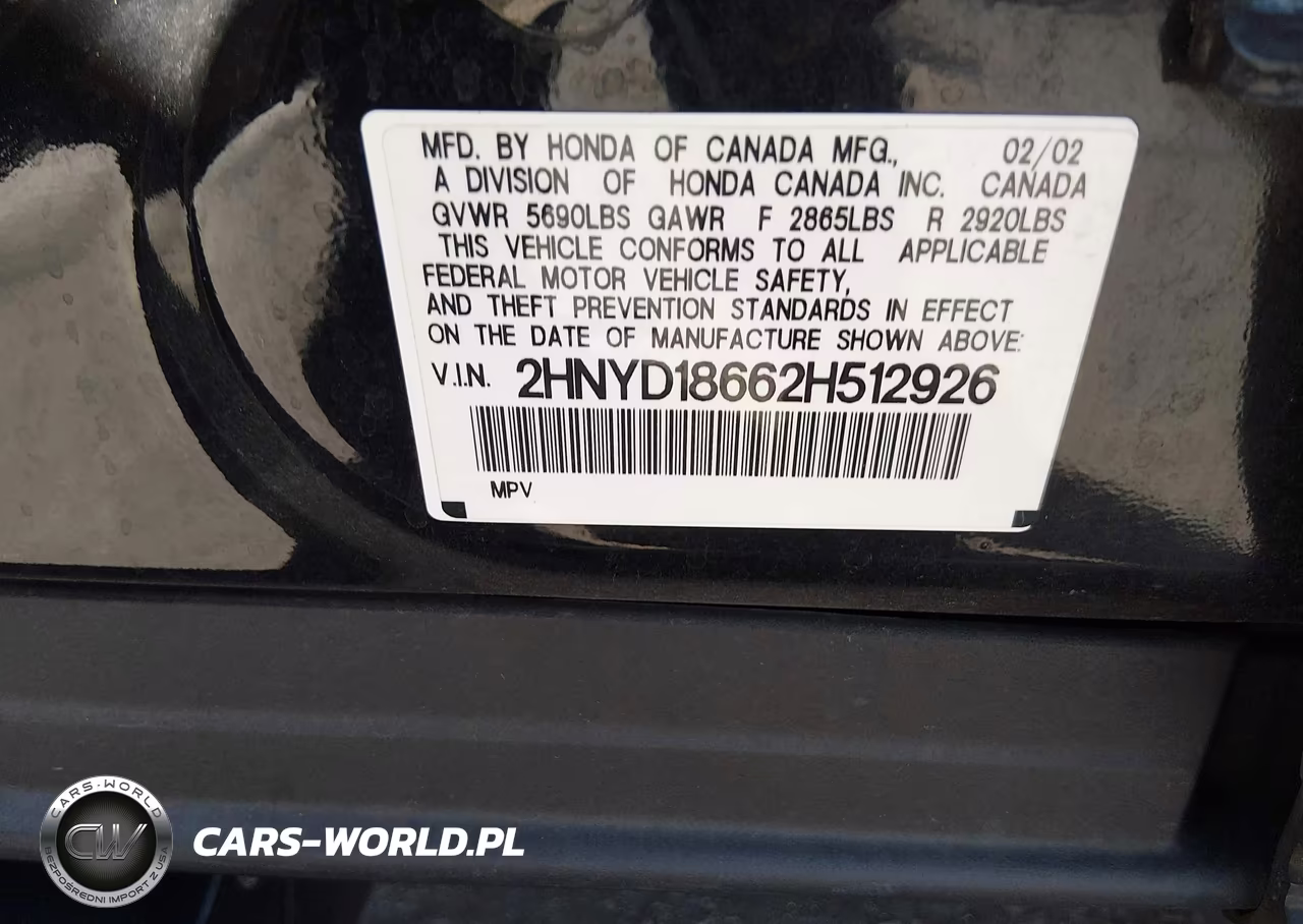 2002 Acura Mdx VIN:2HNYD18662H512926 - 9