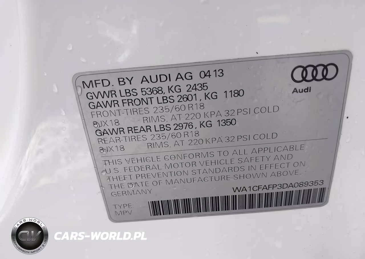 2013 Audi Q5 2.0T Premium VIN:WA1CFAFP3DA089353 - 9