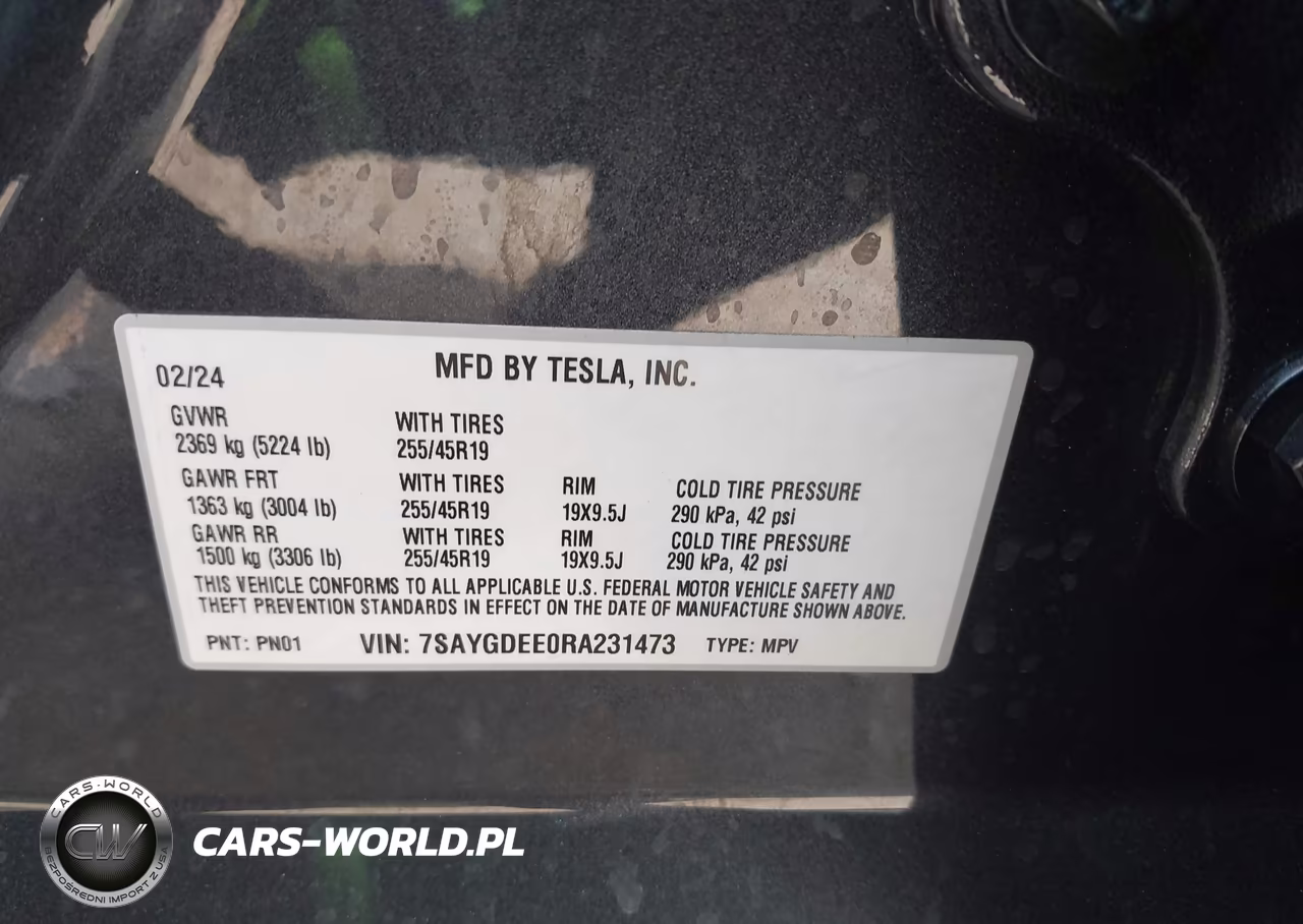 2024 Tesla Model Y Long Range Dual Motor All-Wheel Drive VIN:7SAYGDEE0RA231473 - 9