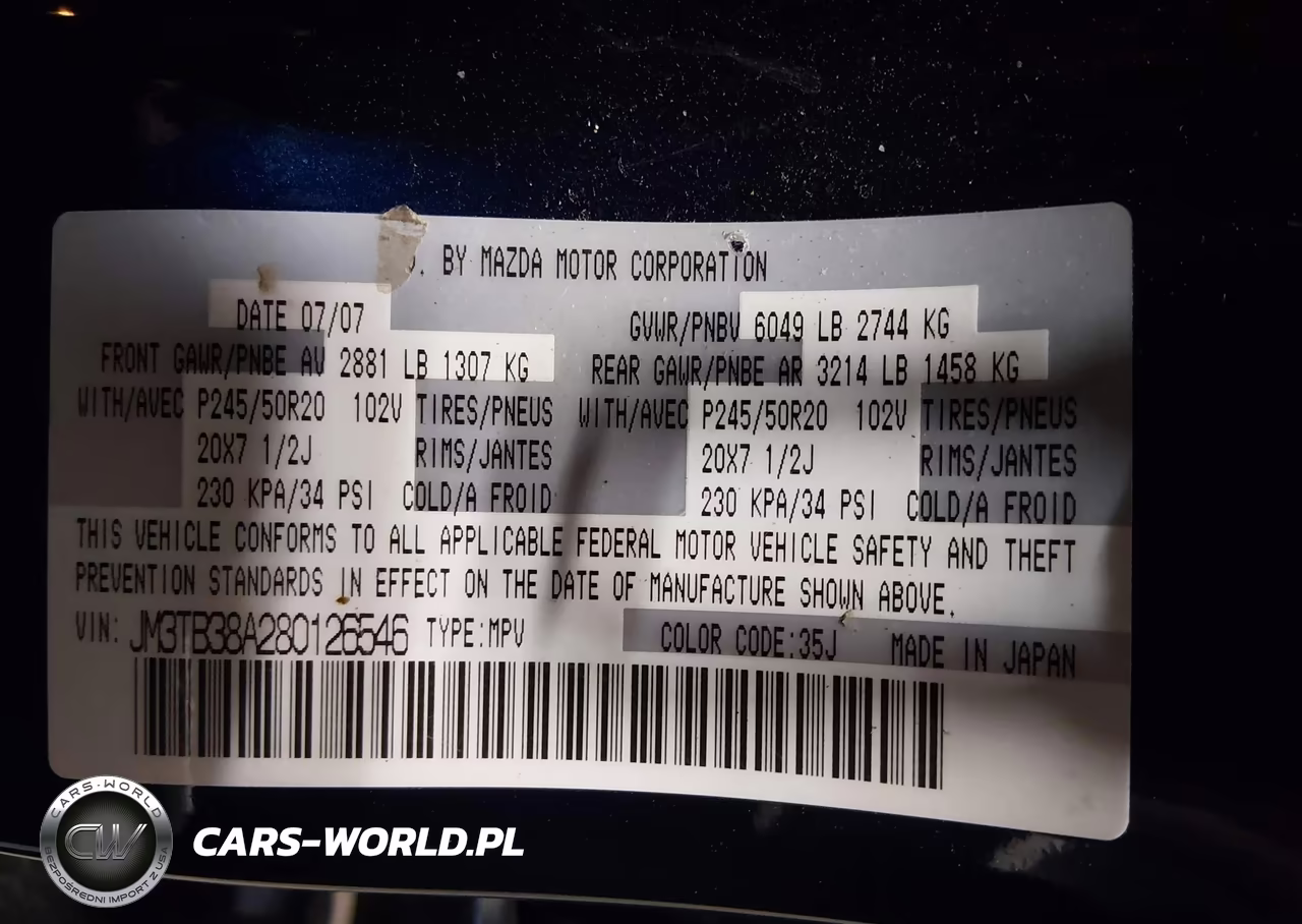2008 Mazda Cx-9 Grand Touring VIN:JM3TB38A280126546 - 9