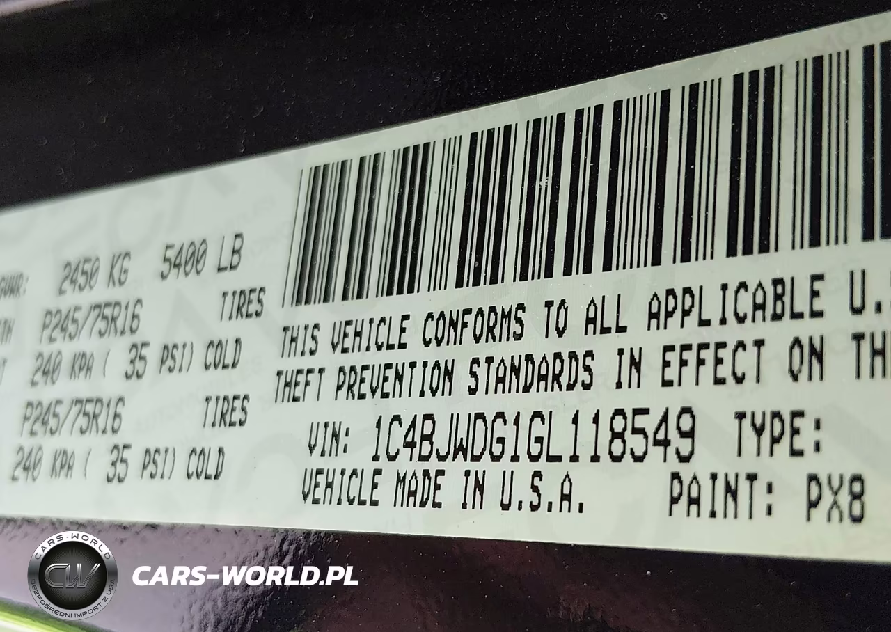 2016 Jeep Wrangler Unlimited Sport VIN:1C4BJWDG1GL118549 - 9