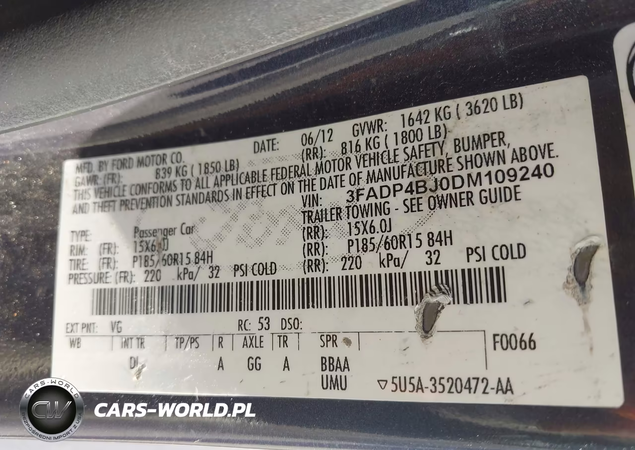 2013 Ford Fiesta Se VIN:3FADP4BJ0DM109240 - 9