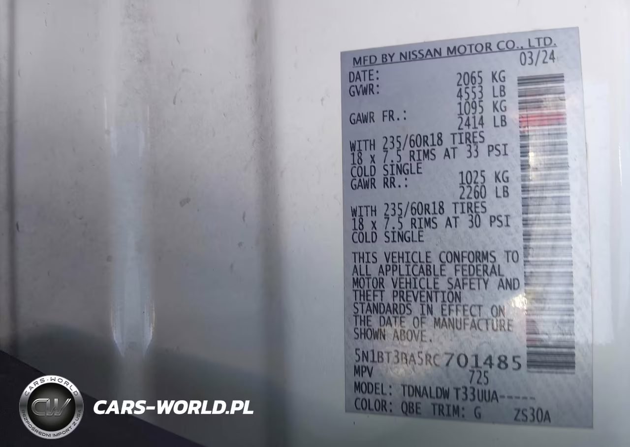 2024 Nissan Rogue Sv Fwd VIN:5N1BT3BA5RC701485 - 9