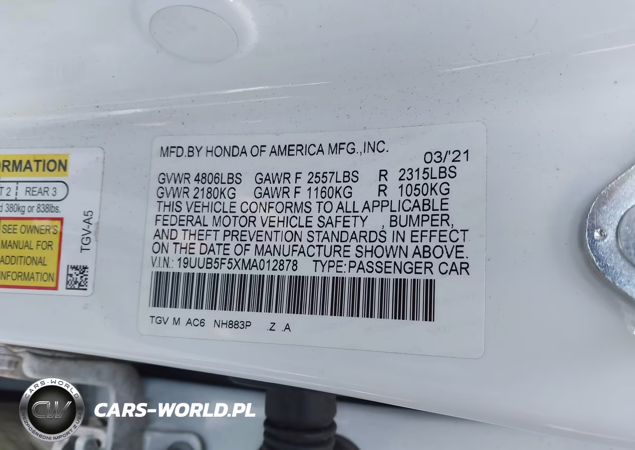 2021 Acura Tlx A-Spec Package VIN:19UUB5F5XMA012878 - 9