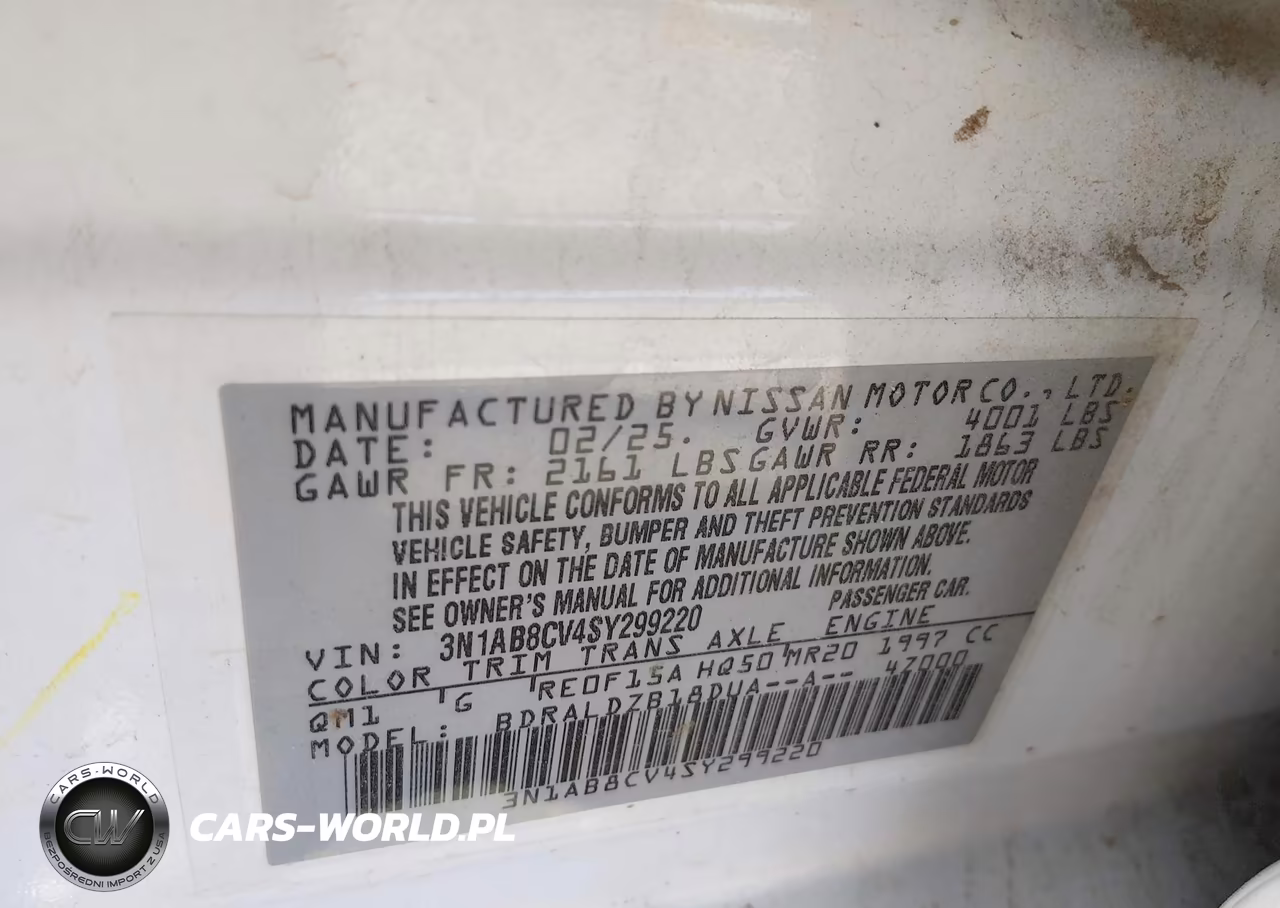 2025 Nissan Sentra Sv VIN:3N1AB8CV4SY299220 - 9