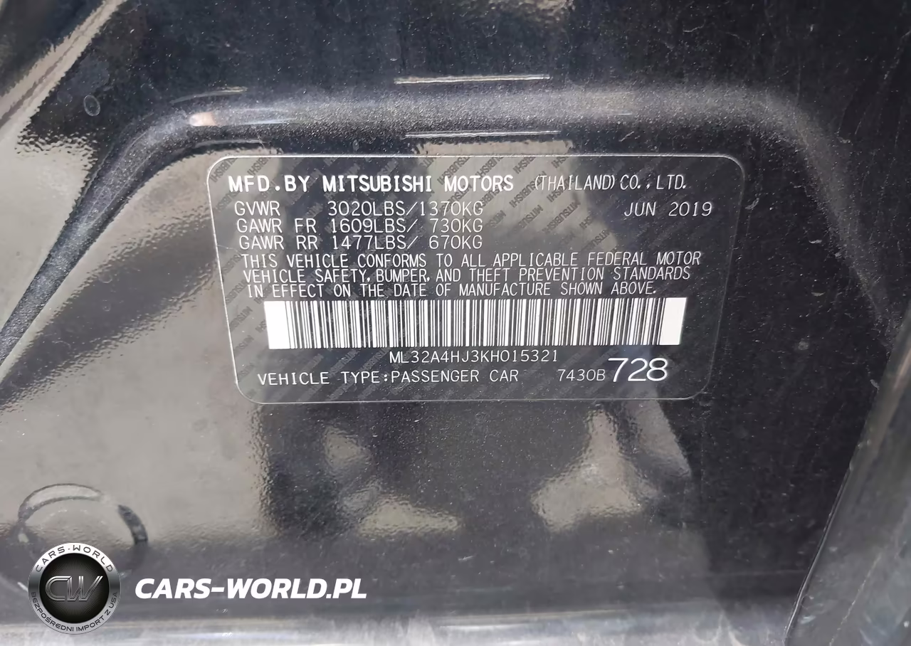 2019 Mitsubishi Mirage Se VIN:ML32A4HJ3KH015321 - 9