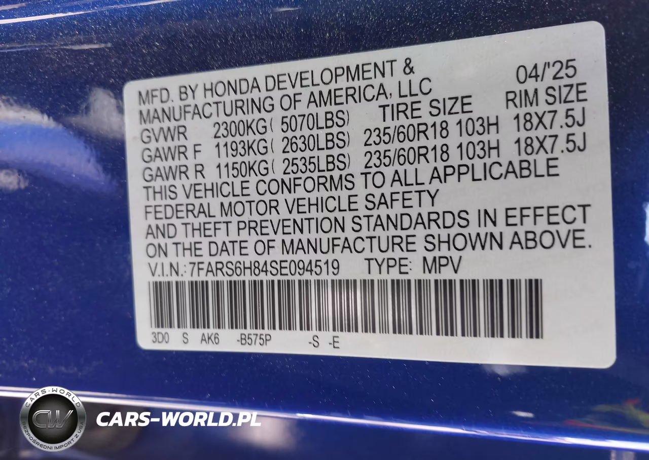 2025 Honda Cr-V Hybrid Sport-L VIN:7FARS6H84SE094519 - 9