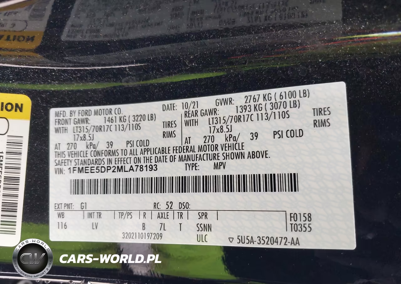 2021 Ford Bronco VIN:1FMEE5DP2MLA78193 - 9