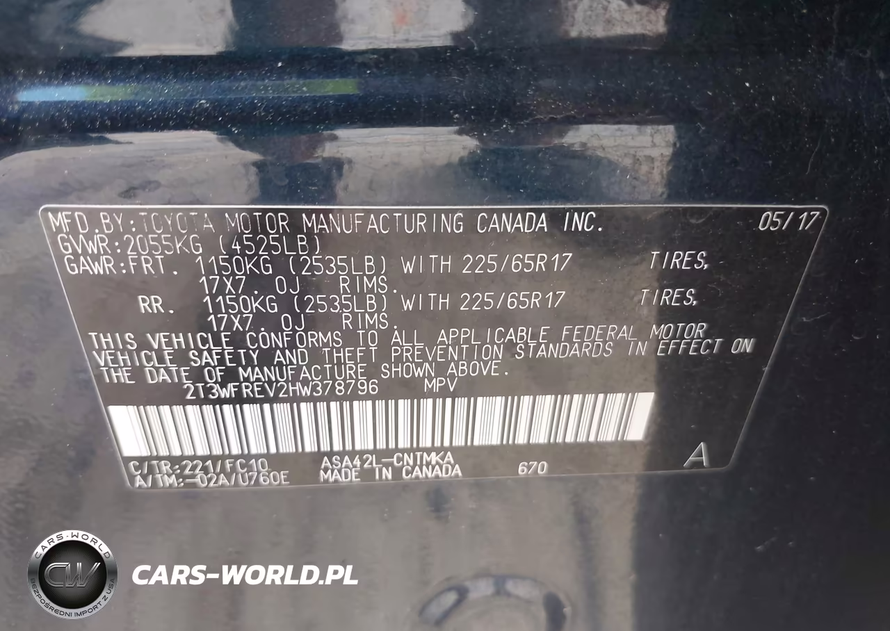 2017 Toyota Rav4 Xle VIN:2T3WFREV2HW378796 - 9