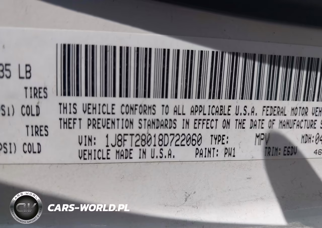 2008 Jeep Patriot Sport VIN:1J8FT28018D722060 - 9