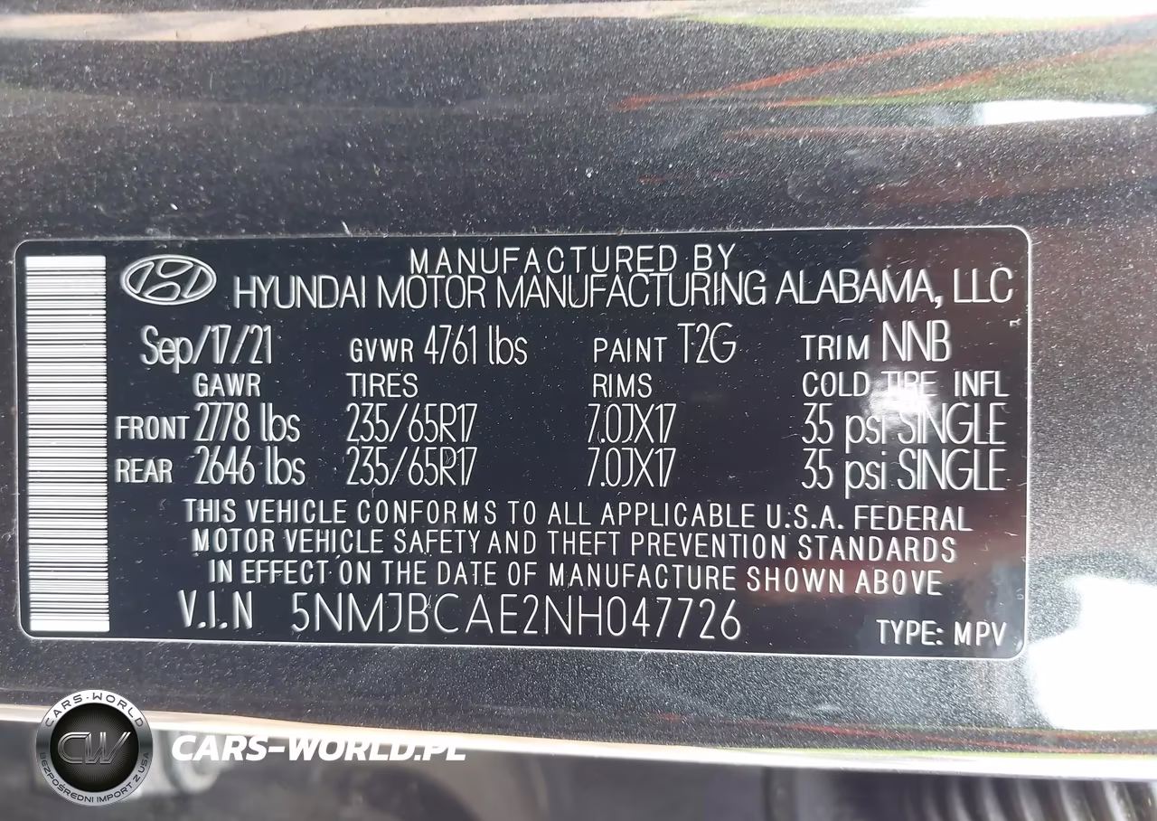 2022 Hyundai Tucson Sel VIN:5NMJBCAE2NH047726 - 9