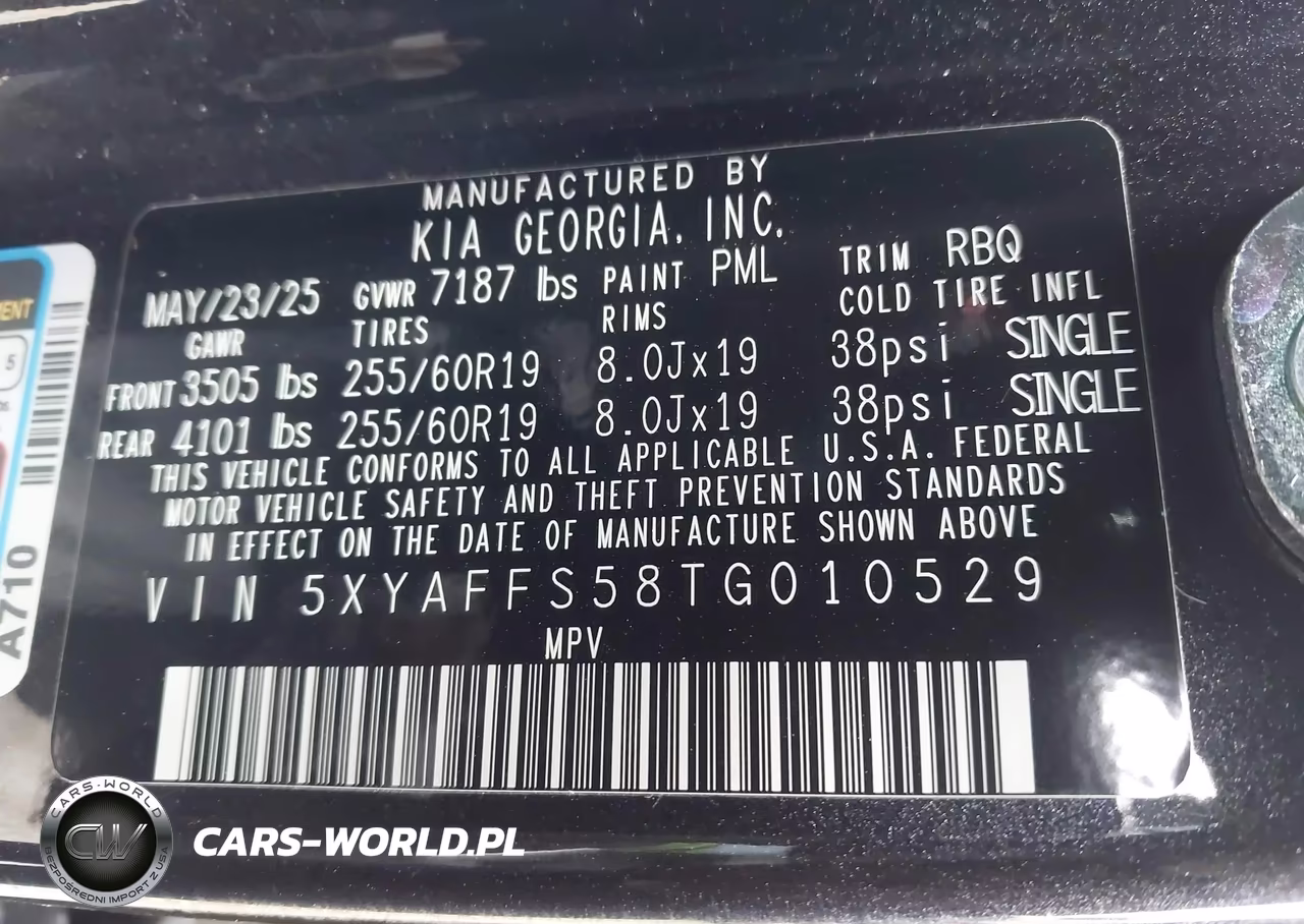2026 Kia Ev9 Wind VIN:5XYAFFS58TG010529 - 9
