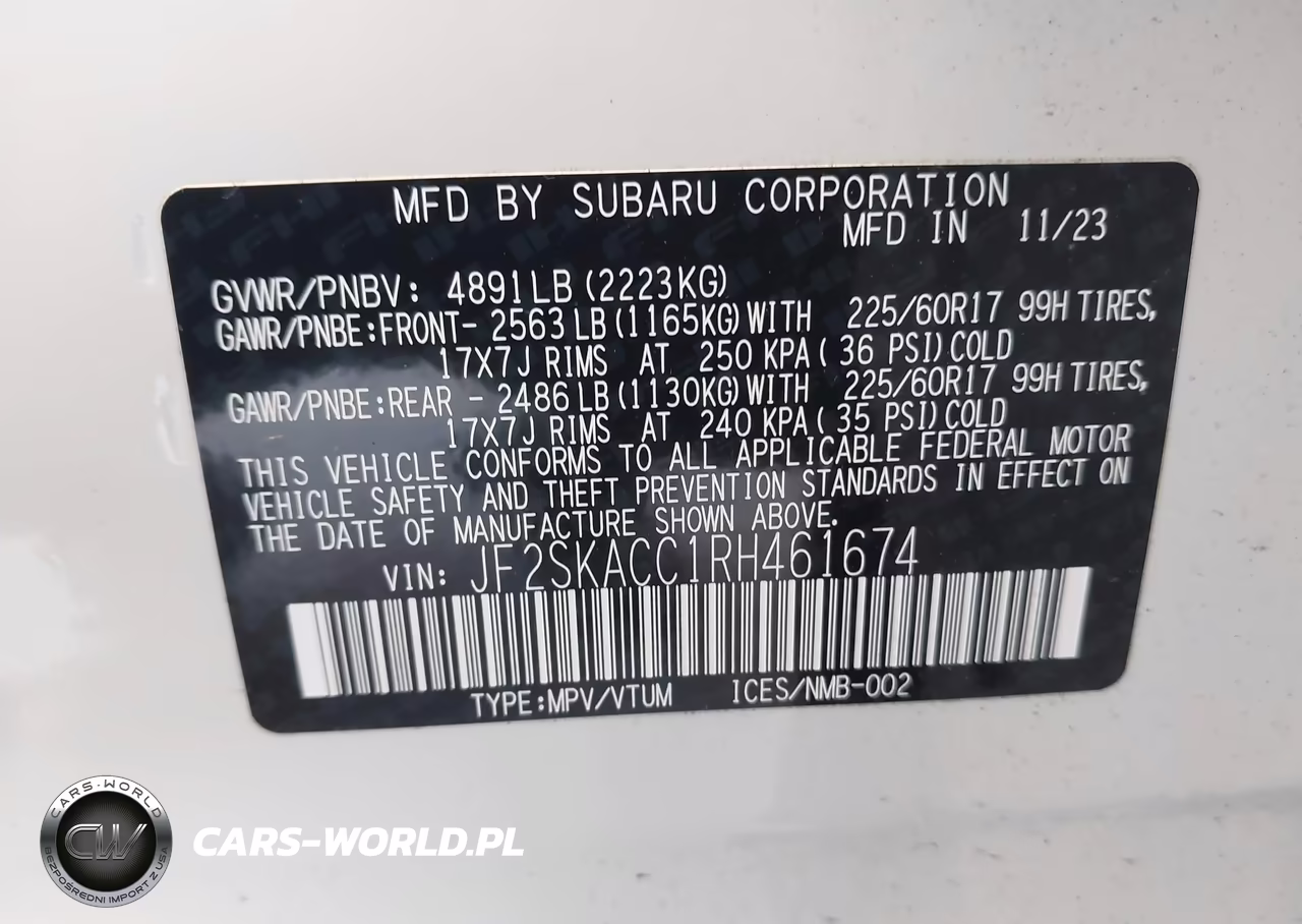 2024 Subaru Forester Premium VIN:JF2SKACC1RH461674 - 9
