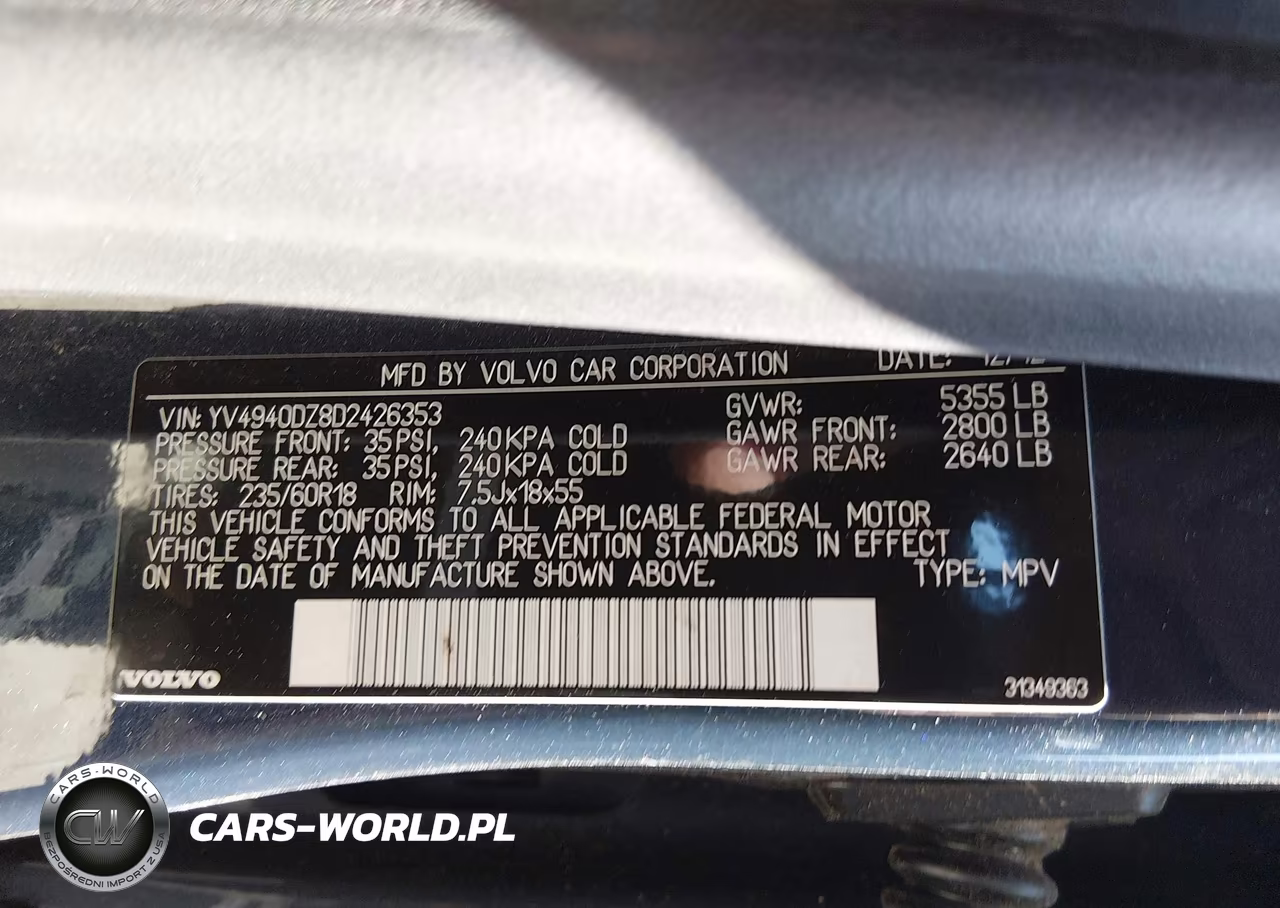 2013 Volvo Xc60 3.2 Premier VIN:YV4940DZ8D2426353 - 9