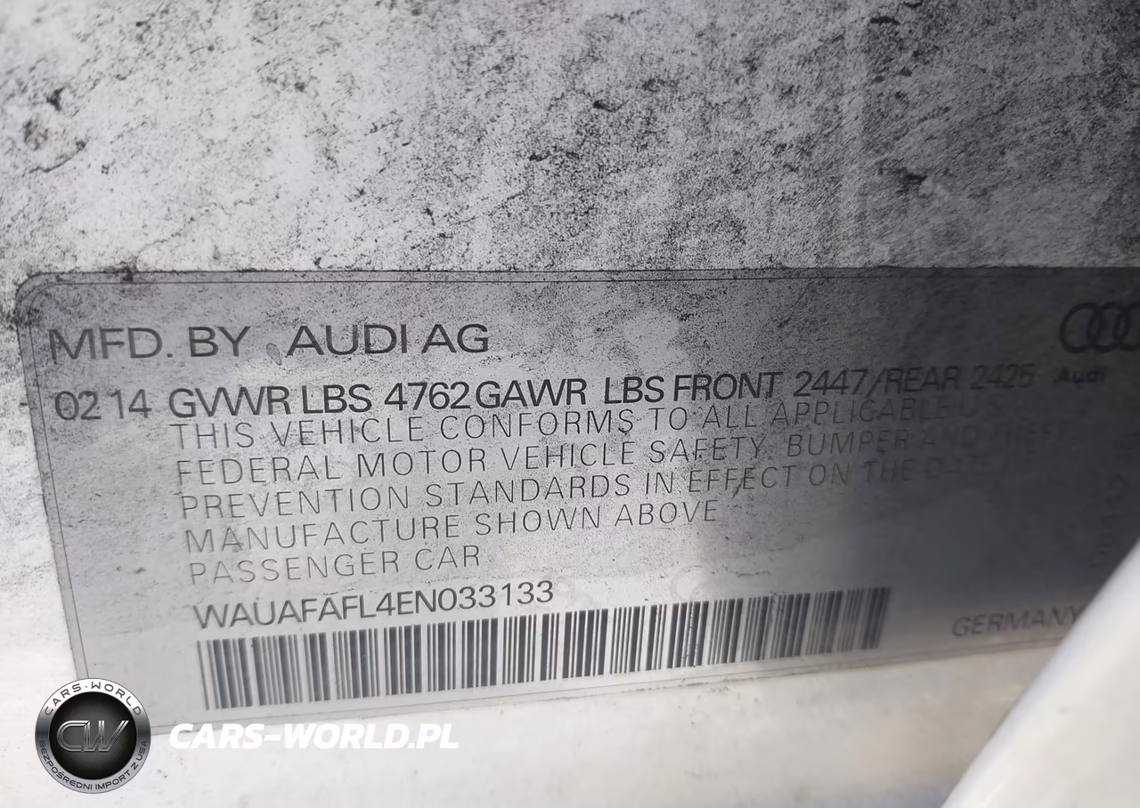 2014 Audi A4 2.0T Premium VIN:WAUAFAFL4EN033133 - 9