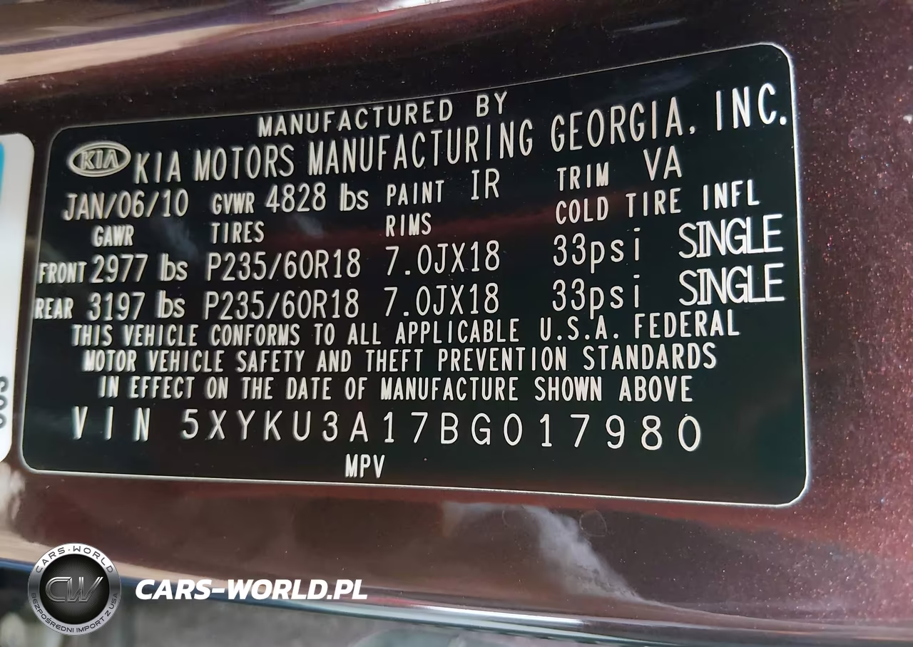 2011 Kia Sorento Ex VIN:5XYKU3A17BG017980 - 9