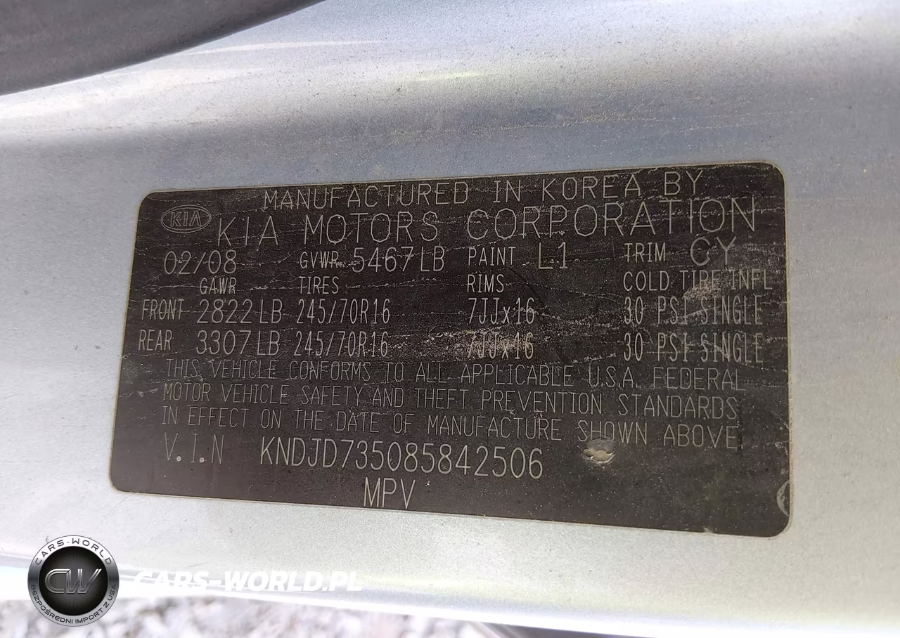 2008 Kia Sorento Lx VIN:KNDJD735085842506 - 9