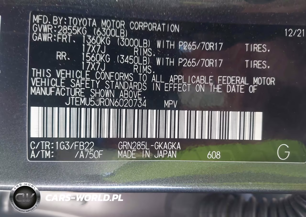 2022 Toyota 4Runner Sr5 VIN:JTEMU5JR0N6020734 - 9