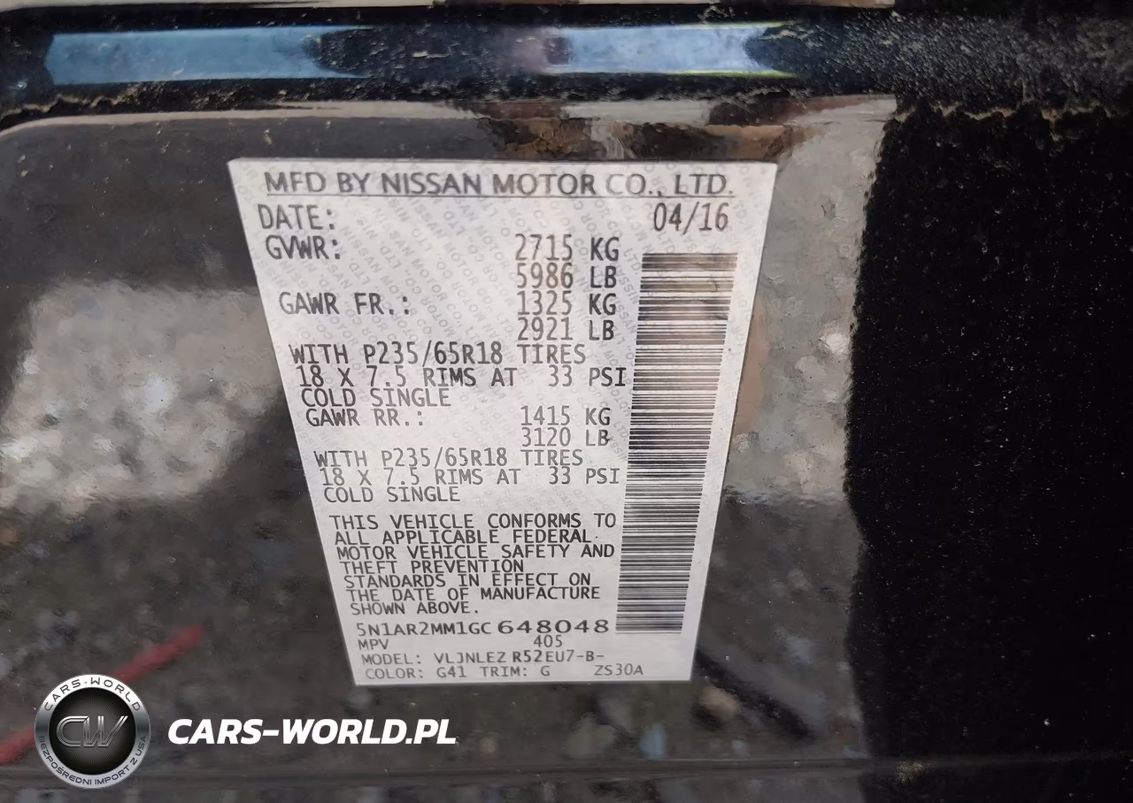 2016 Nissan Pathfinder Platinum-S-Sl-Sv VIN:5N1AR2MM1GC648048 - 9