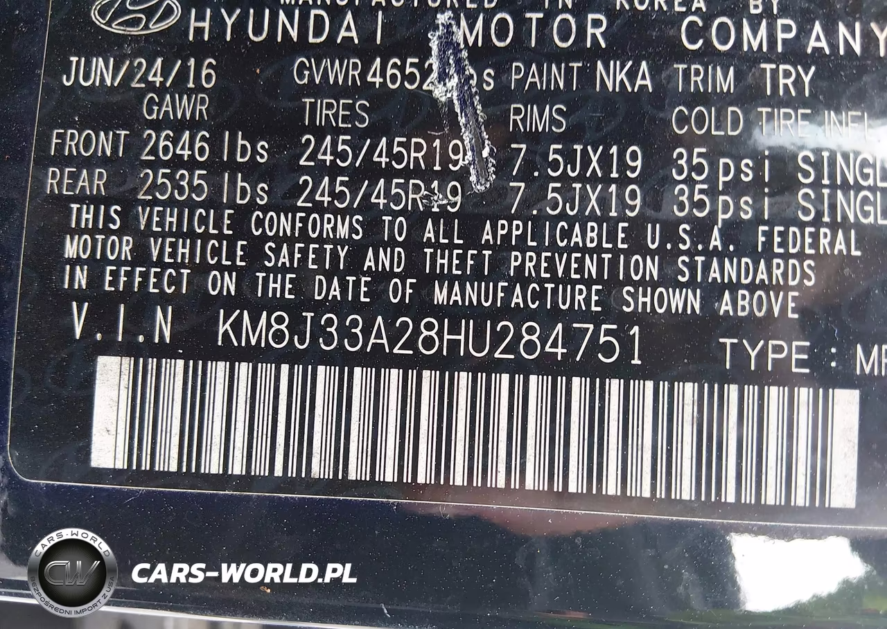 2017 Hyundai Tucson Limited VIN:KM8J33A28HU284751 - 9
