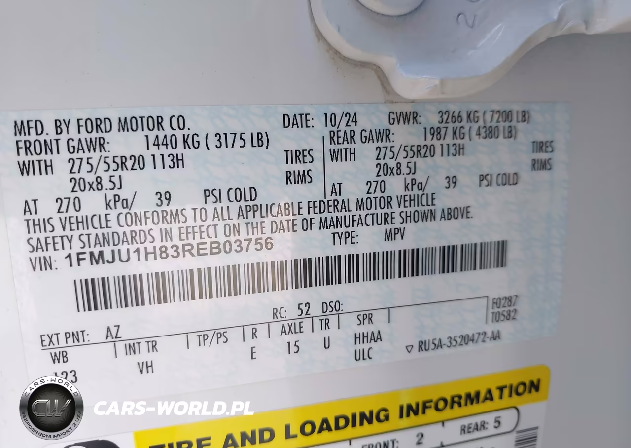 2024 Ford Expedition Xlt VIN:1FMJU1H83REB03756 - 9