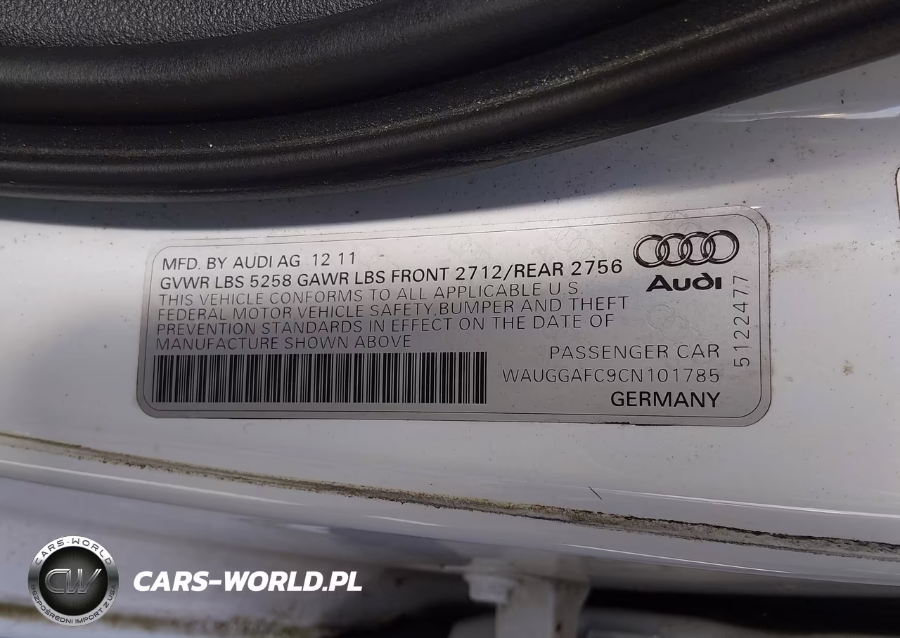 2012 Audi A6 3.0T Premium Plus VIN:WAUGGAFC9CN101785 - 9