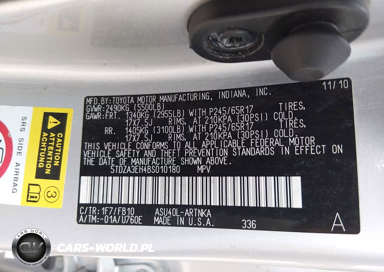 2011 Toyota Highlander VIN:5TDZA3EH4BS010180 - 9