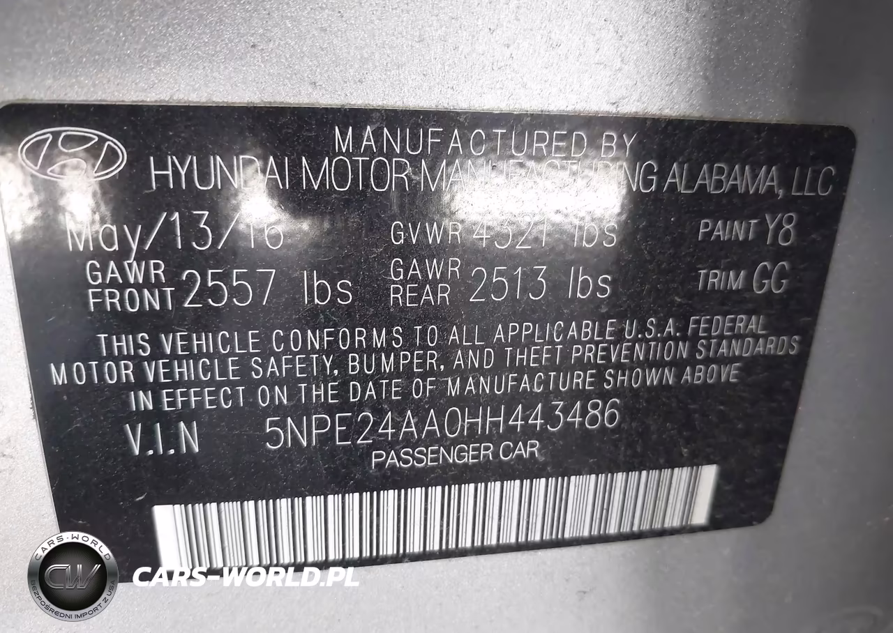2017 Hyundai Sonata Eco VIN:5NPE24AA0HH443486 - 9