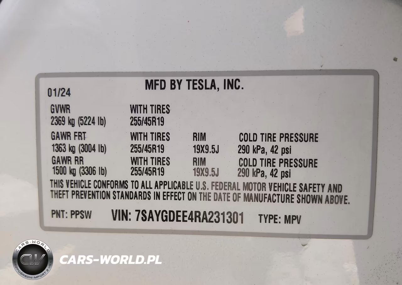 2024 Tesla Model Y Long Range Dual Motor All-Wheel Drive VIN:7SAYGDEE4RA231301 - 9