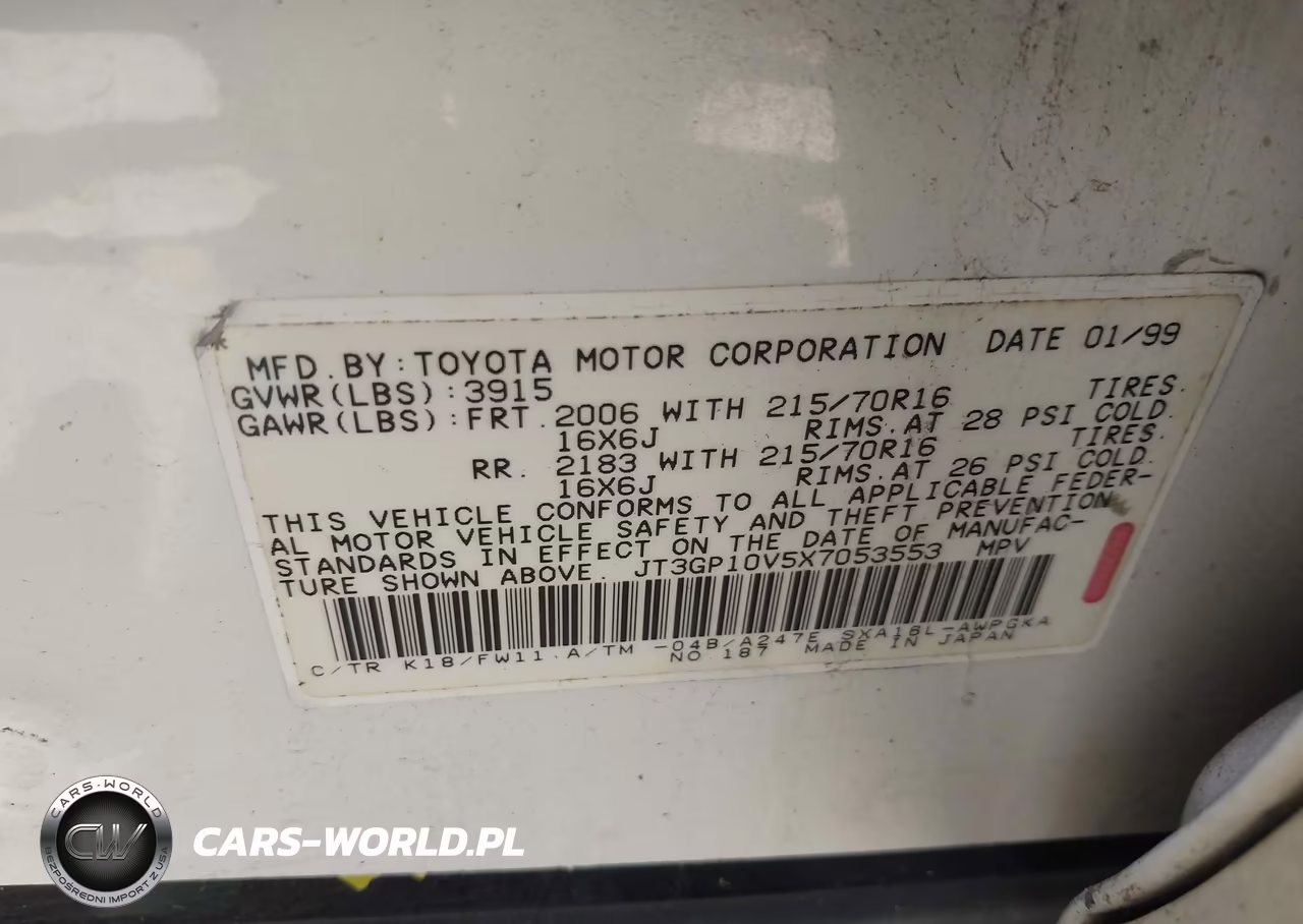 1999 Toyota Rav4 VIN:JT3GP10V5X7053553 - 9