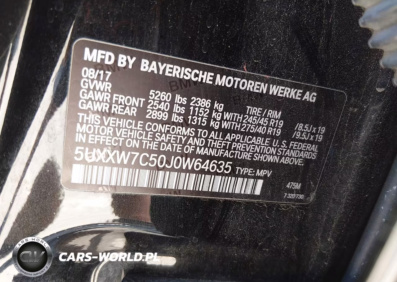 2018 BMW X4 M40I VIN:5UXXW7C50J0W64635 - 9