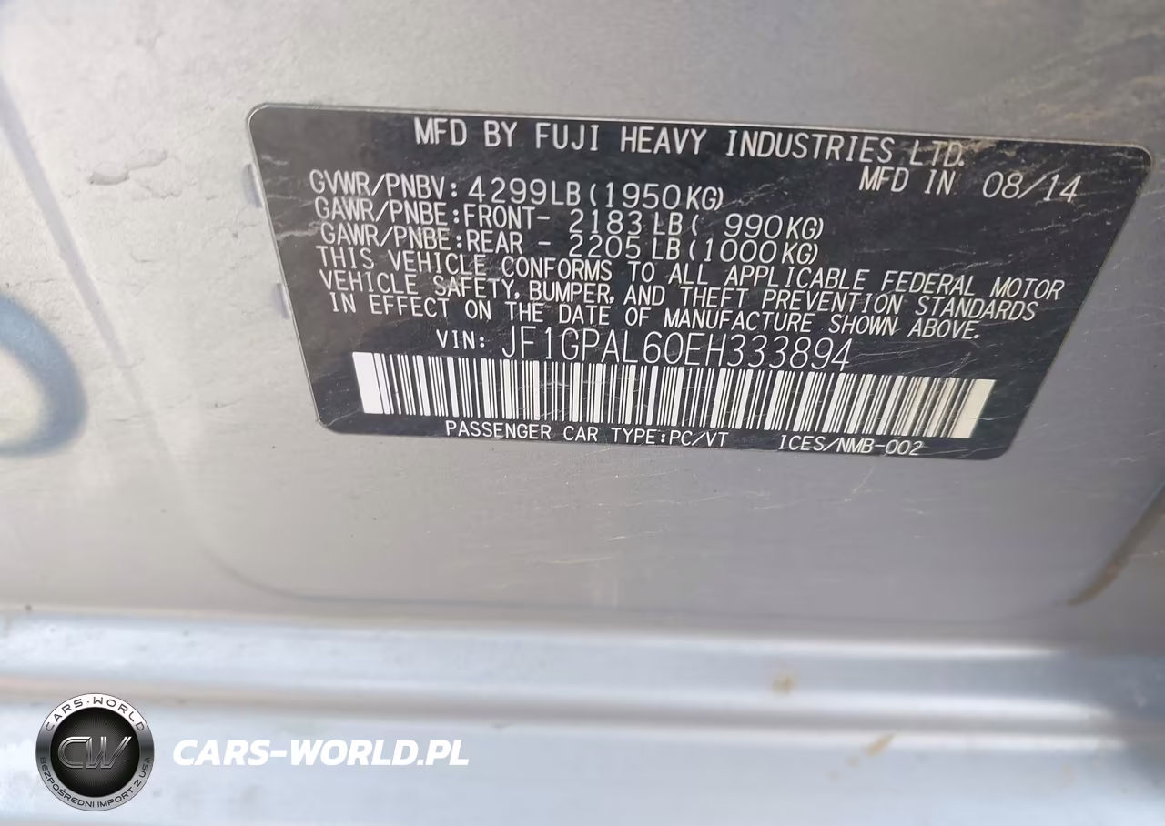 2014 Subaru Impreza 2.0I Sport Premium VIN:JF1GPAL60EH333894 - 9