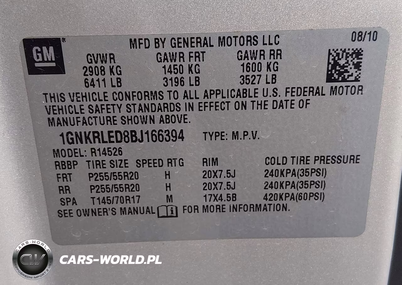 2011 Chevrolet Traverse Ltz VIN:1GNKRLED8BJ166394 - 9