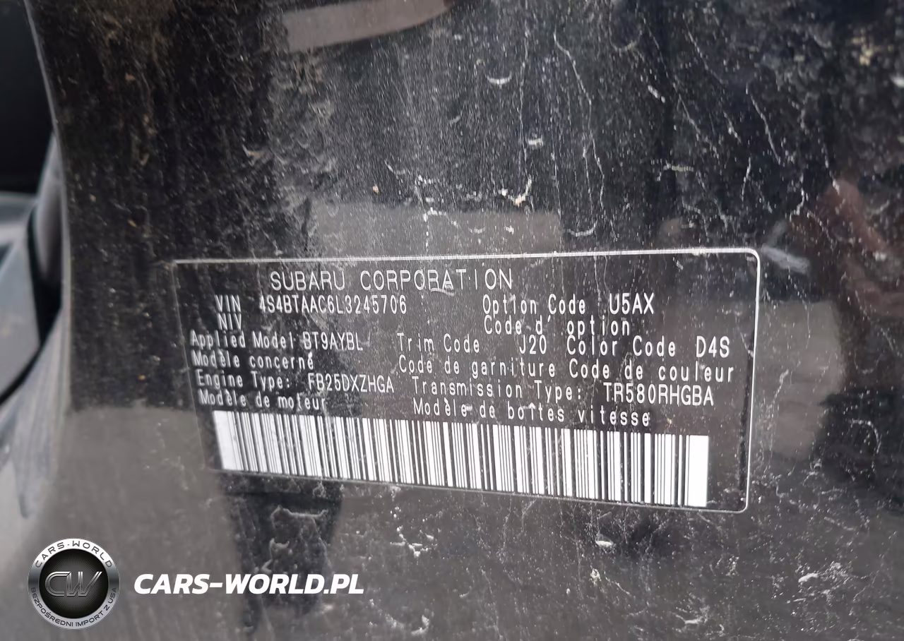 2020 Subaru Outback VIN:4S4BTAAC6L3245706 - 9