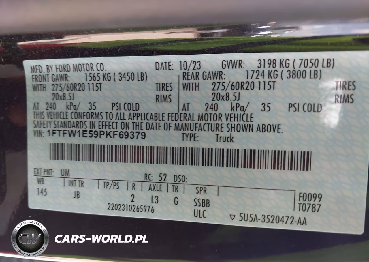 2023 Ford F-150 Xl VIN:1FTFW1E59PKF69379 - 9