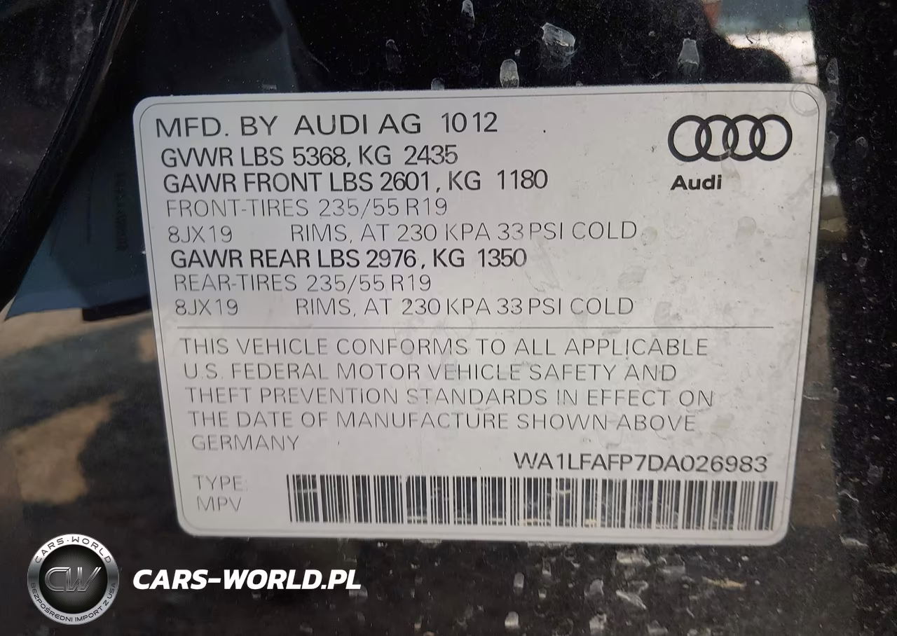 2013 Audi Q5 2.0T Premium VIN:WA1LFAFP7DA026983 - 9