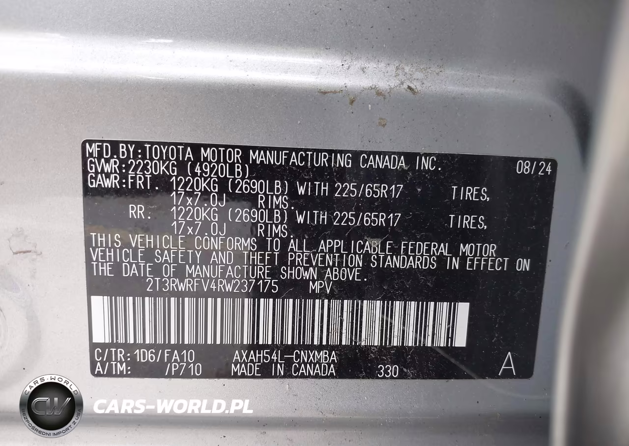 2024 Toyota Rav4 Hybrid Xle VIN:2T3RWRFV4RW237175 - 9