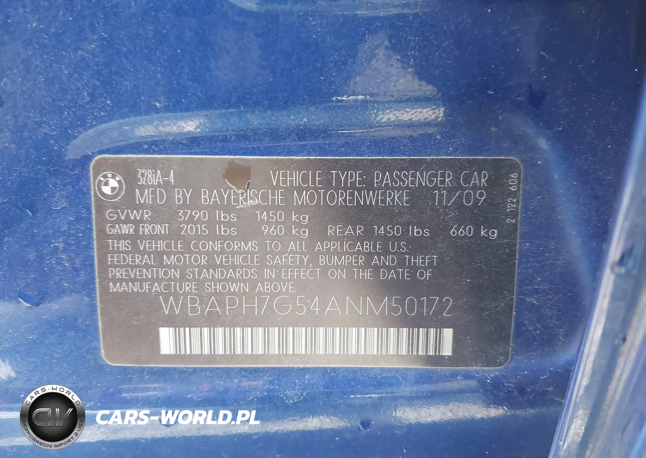 2010 BMW 328I VIN:WBAPH7G54ANM50172 - 9