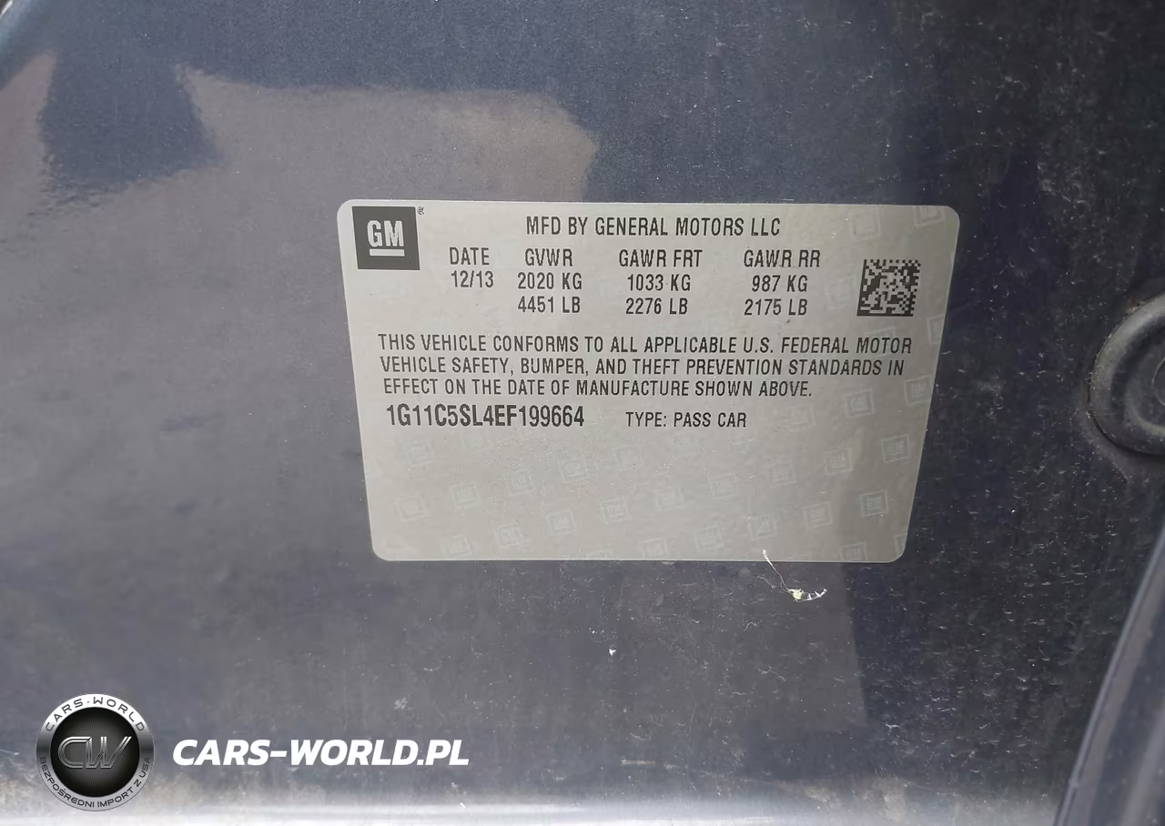 2014 Chevrolet Malibu 1Lt VIN:1G11C5SL4EF199664 - 9