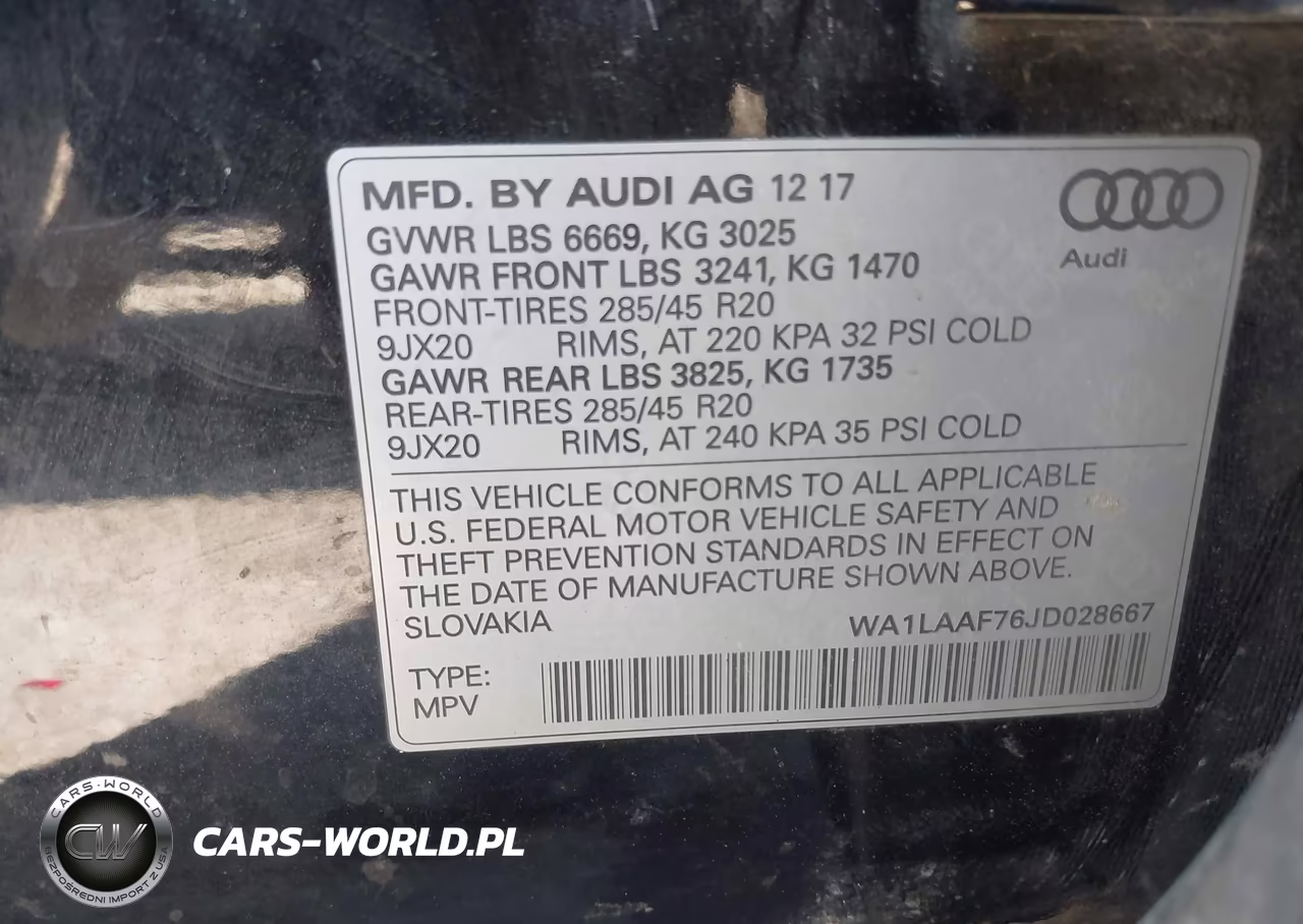 2018 Audi Q7 3.0T Premium VIN:WA1LAAF76JD028667 - 9