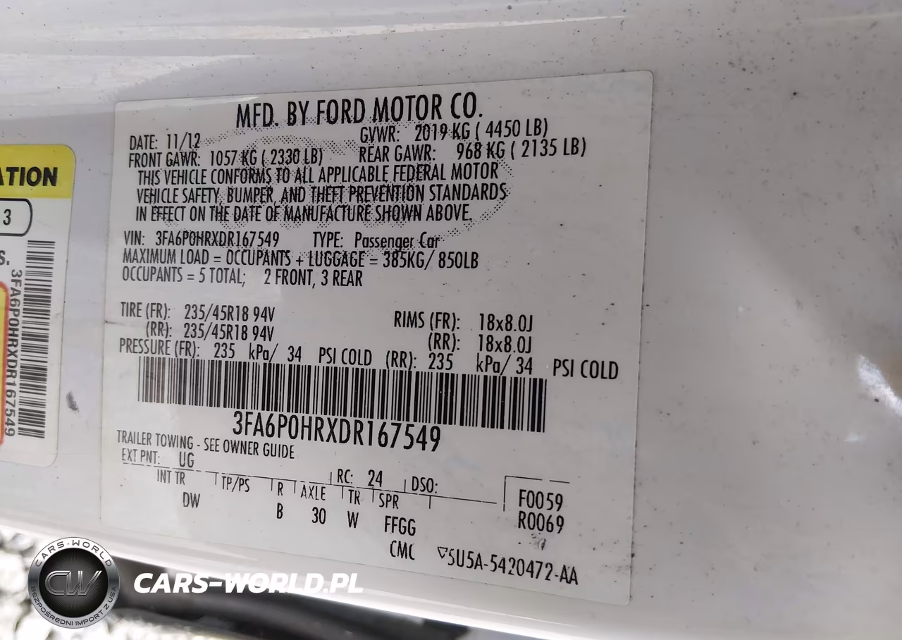 2013 Ford Fusion Se VIN:3FA6P0HRXDR167549 - 9